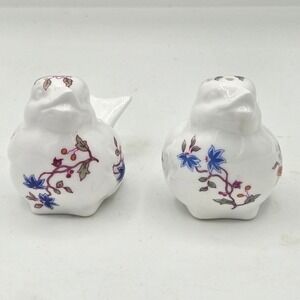 Aynsley Fine Bone China Bird Salt and Pepper Shakers Cottage Garden